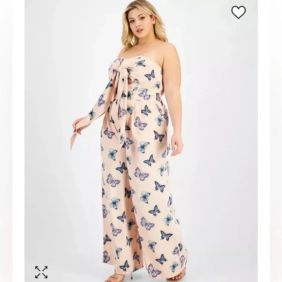 NINA PARKER Trendy Plus Size Strapless Jumpsuit, Created for Macy's Size 24W - Picture 1 of 4